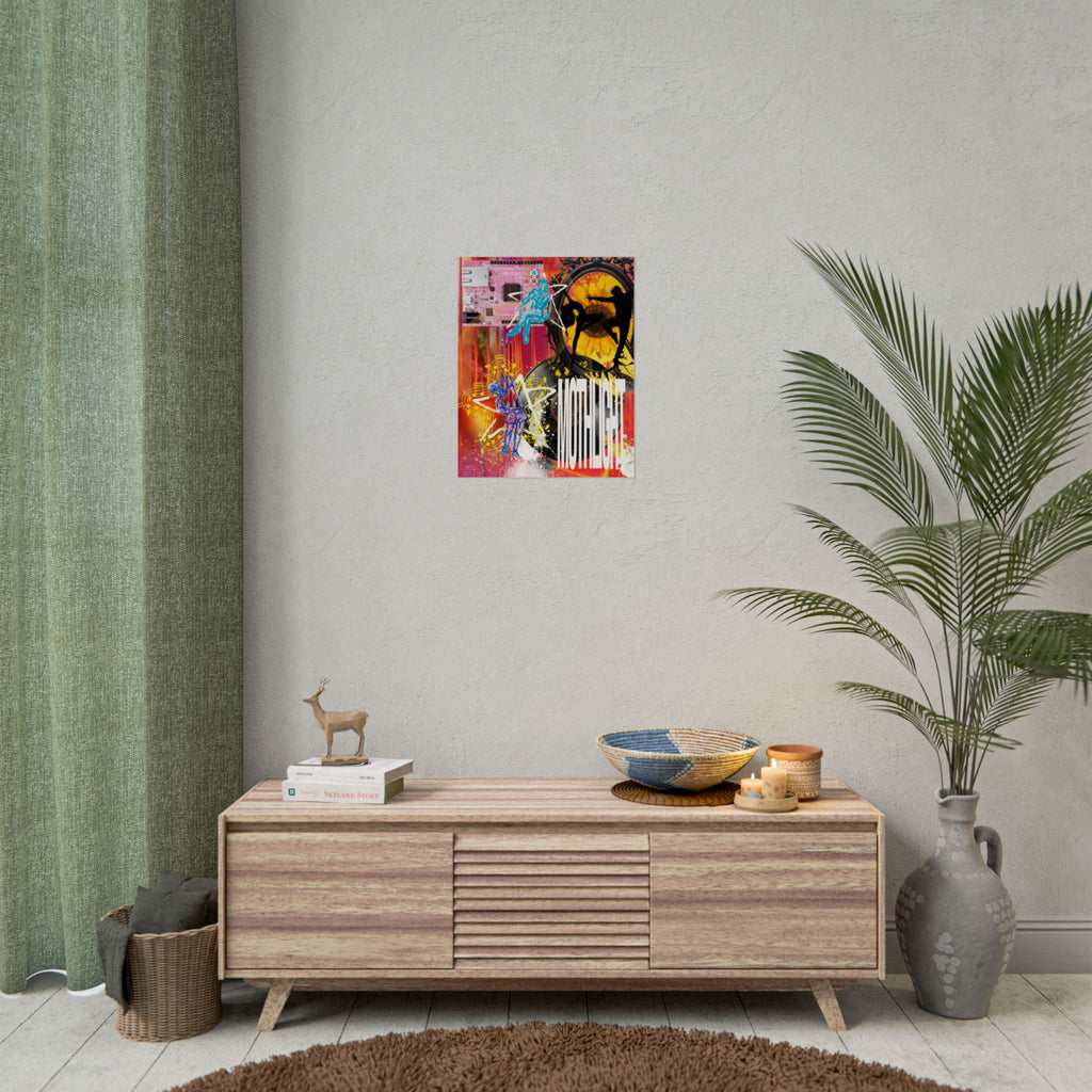 Abstract Pop Art Rolled Poster — 'Mothlight' Collage Wall Art