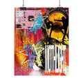 Abstract Pop Art Rolled Poster — 'Mothlight' Collage Wall Art